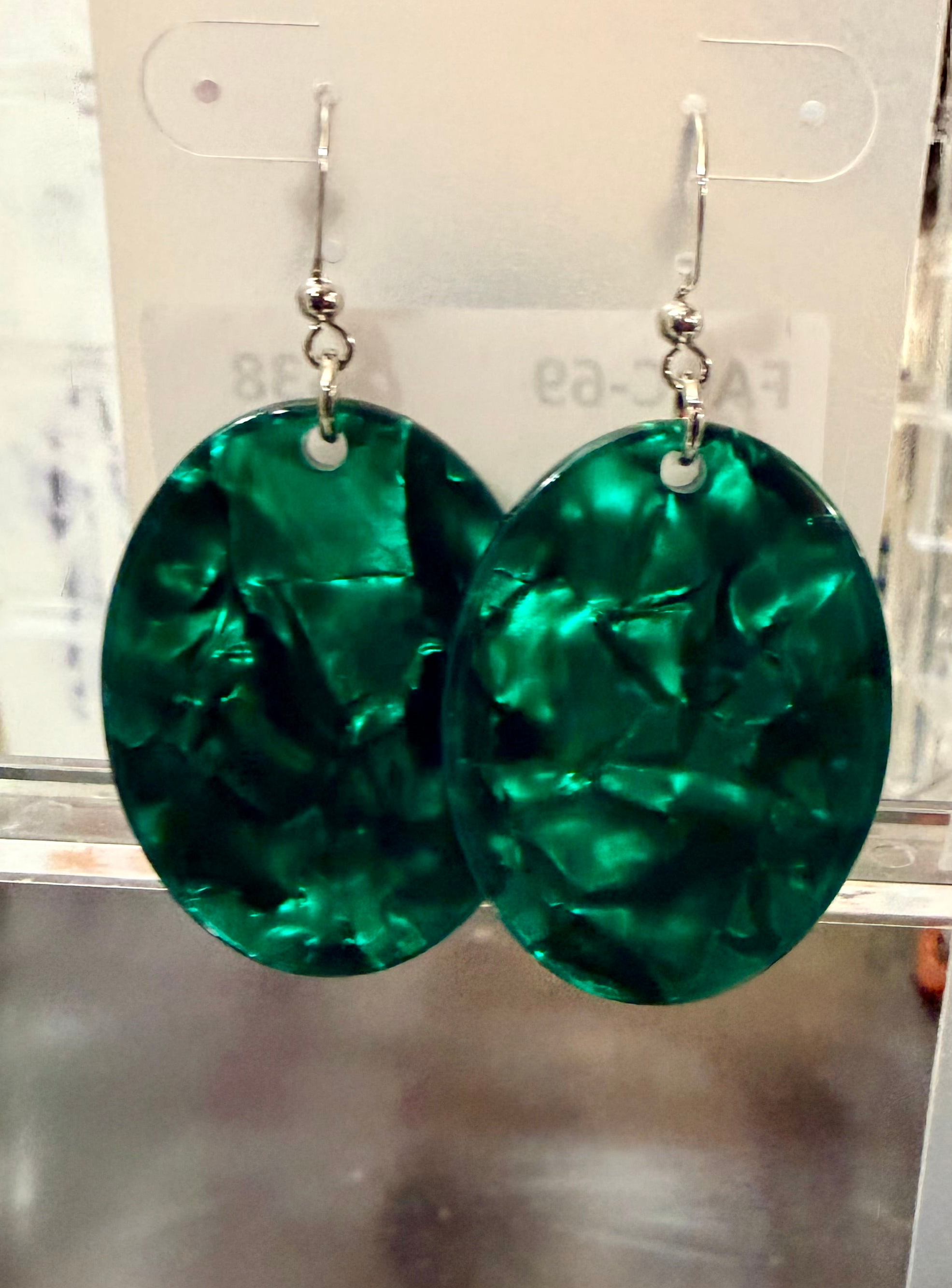 EMERALD TIDE  STATEMENT EARRINGS