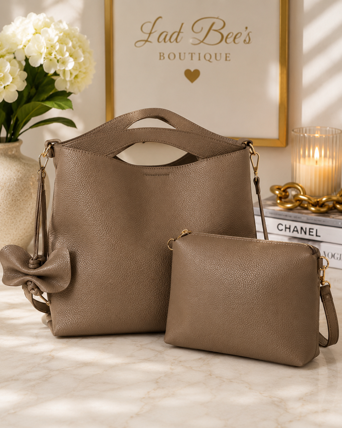 The Signature Bow Tote Set