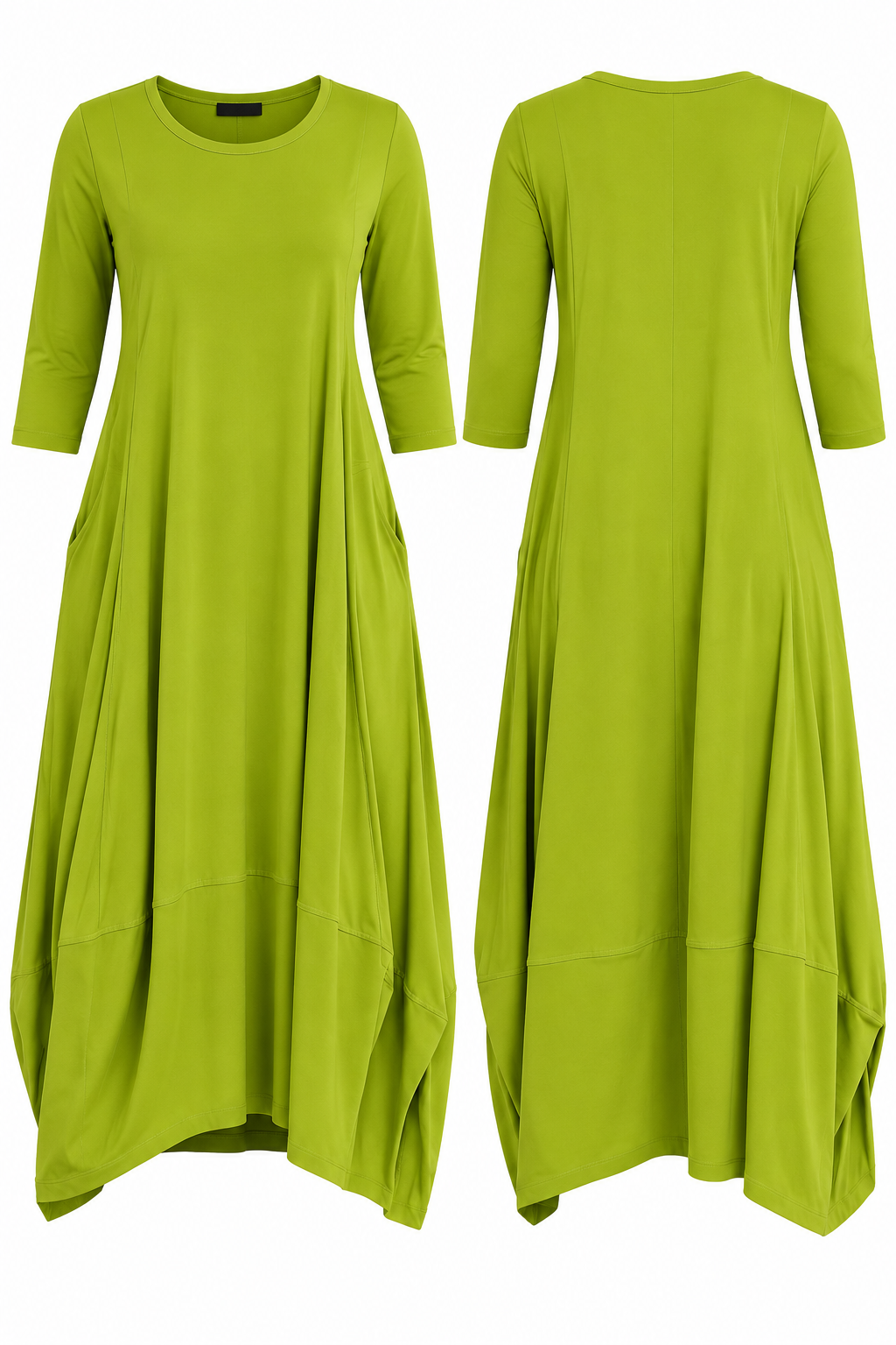 Effortless Elegance High-Low Maxi Dress – Lime