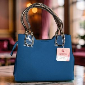 blue hand bag w/shoulder strap